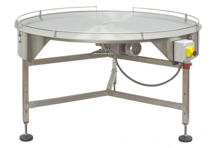 Table rotative plate à bord